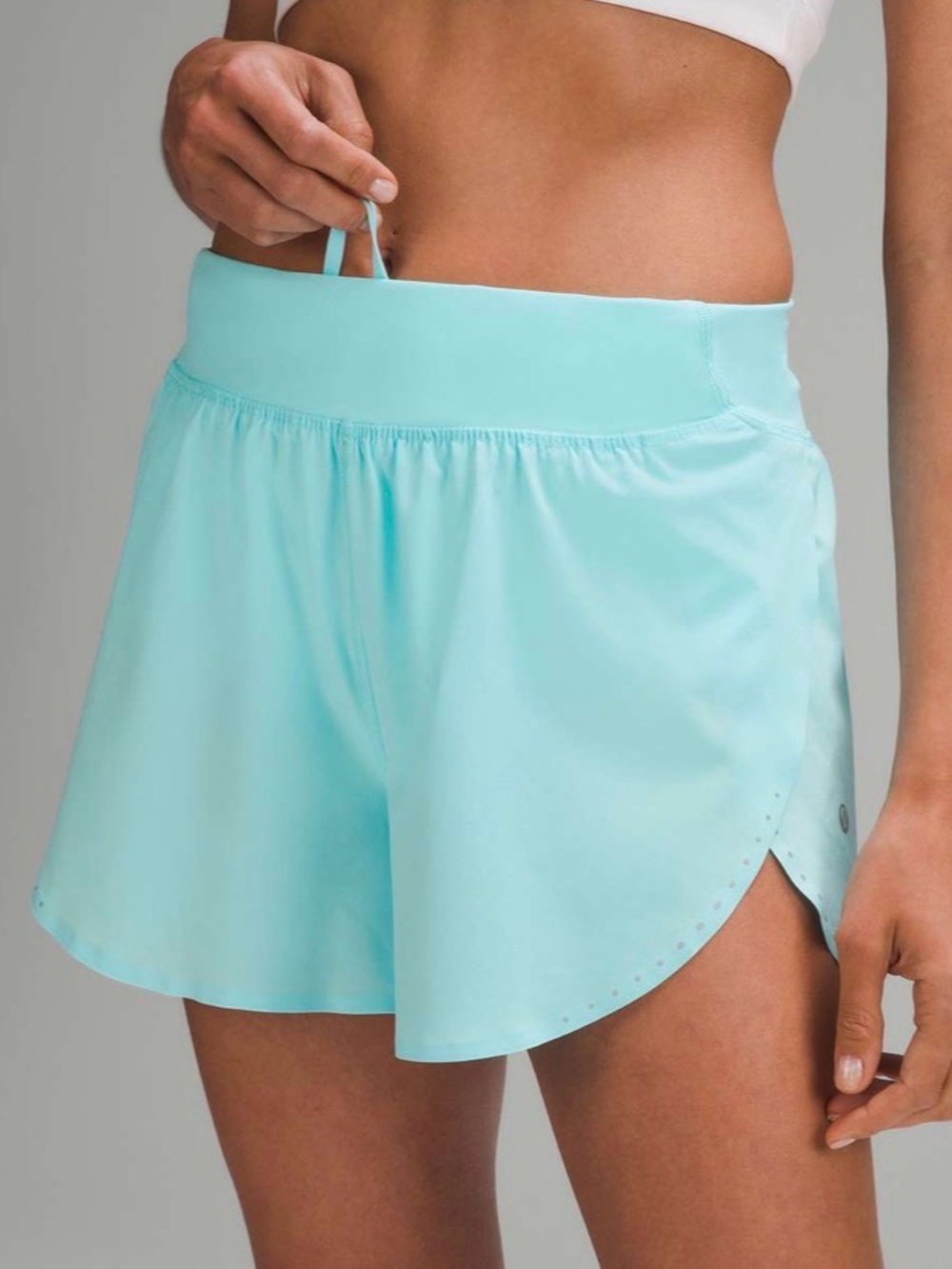 Lululemon Fast and Free Reflective High-Rise Short 3" Cyan Blue